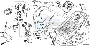 NC750XDG SH125AS UK - (E) drawing FUEL TANK/ FUEL PUMP