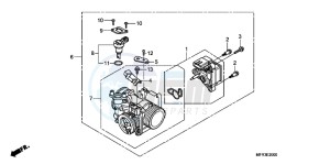 VT1300CXAB drawing THROTTLE BODY