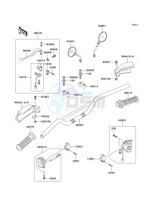 KMX 125 A [KMX 125] (A12-A14) [KMX 125] drawing HANDLEBAR