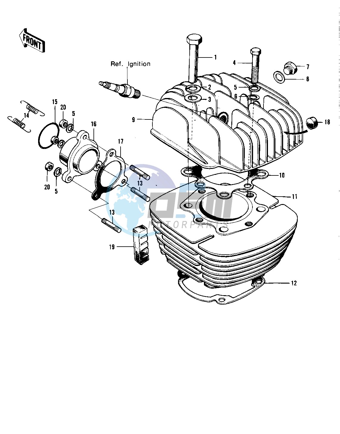 CYLINDER HEAD_CYLINDER -- 74-75 F9-B_F9-C 350- -