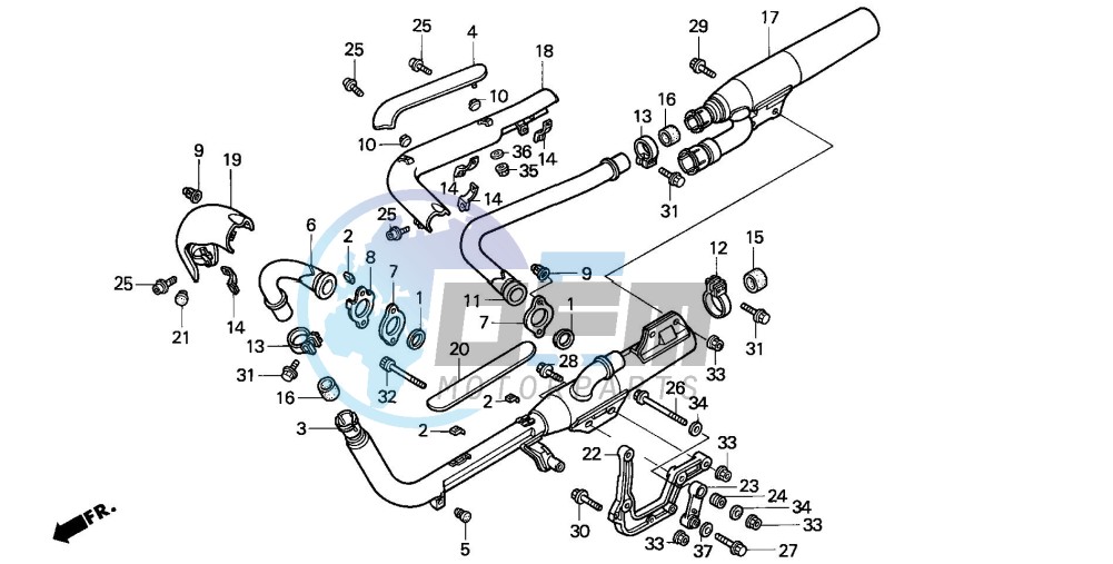 EXHAUST MUFFLER (VT1100C2)