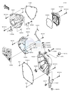 Z1000SX ZX1000WHF XX (EU ME A(FRICA) drawing Engine Cover(s)