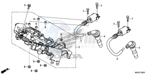 CB500FE CB500F UK - (E) drawing IGNITION COIL