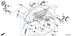 MSX125AH Europe Direct - (ED) drawing FRONT FENDER