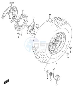 LT-A500XP drawing FRONT WHEEL