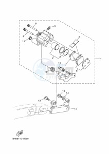 YZ85LW YZ85 (B0GB) drawing REAR BRAKE CALIPER