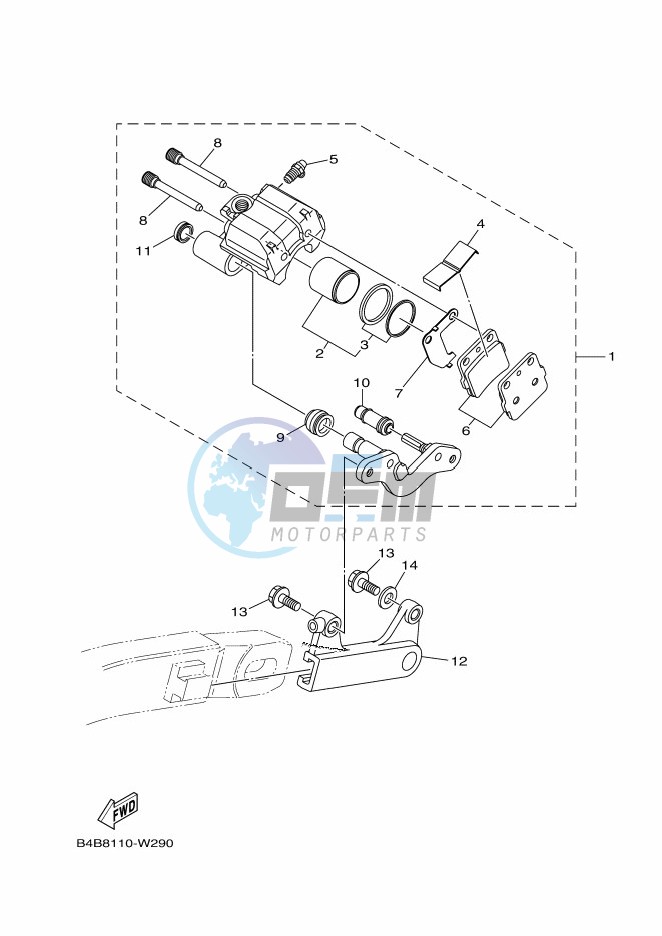 REAR BRAKE CALIPER