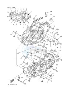 YFZ450R YFZ450RSE YFZ450R SPECIAL EDITION (1TD6 1TD7) drawing CRANKCASE