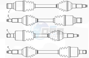 QUADRAIDER 600 DELUXE drawing REAR AXLE