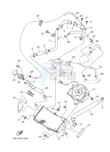 XP500A T-MAX 530 (59C9) drawing RADIATOR & HOSE