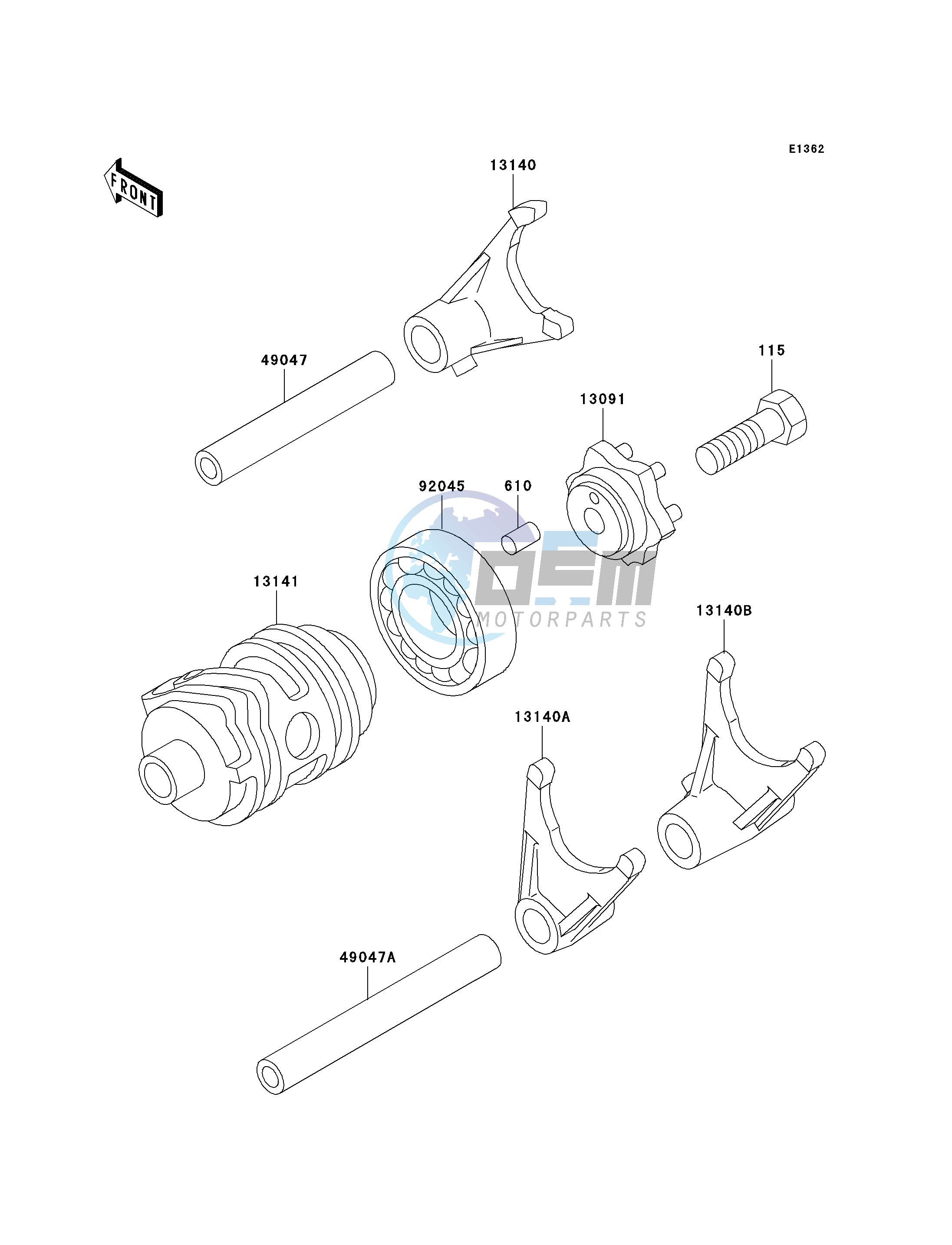 GEAR CHANGE DRUM_SHIFT FORK-- S- -