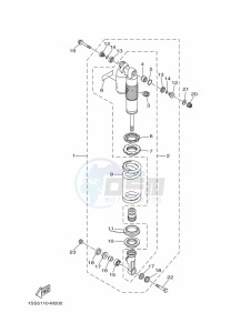 YZ250X (BF1H) drawing REAR SUSPENSION