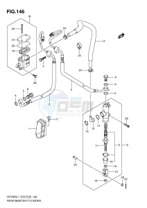 SFV650 (E3-E28) Gladius drawing REAR MASTER CYLINDER (SFV650AL1 E28)