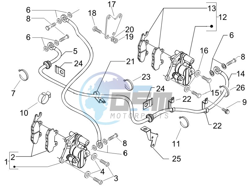 Brakes hose  - Calipers