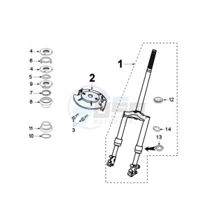 TKR SZ EU drawing FRONT FORK / STEERINGHEAD