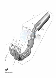 YZF600W YZF-R6 (BN6U) drawing EXHAUST