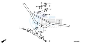 CRF150R9 Australia - (U) drawing HANDLE PIPE/TOP BRIDGE