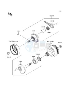 KLX110 KLX110CBF EU drawing Crankshaft