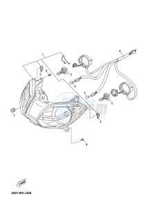 YP125RA (ABS) X-MAX 250 X-MAX 250 (1YS6 1YS6 1YS6) drawing HEADLIGHT