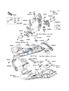 NINJA ZX-10R ZX1000D6F FR GB XX (EU ME A(FRICA) drawing Frame Fittings