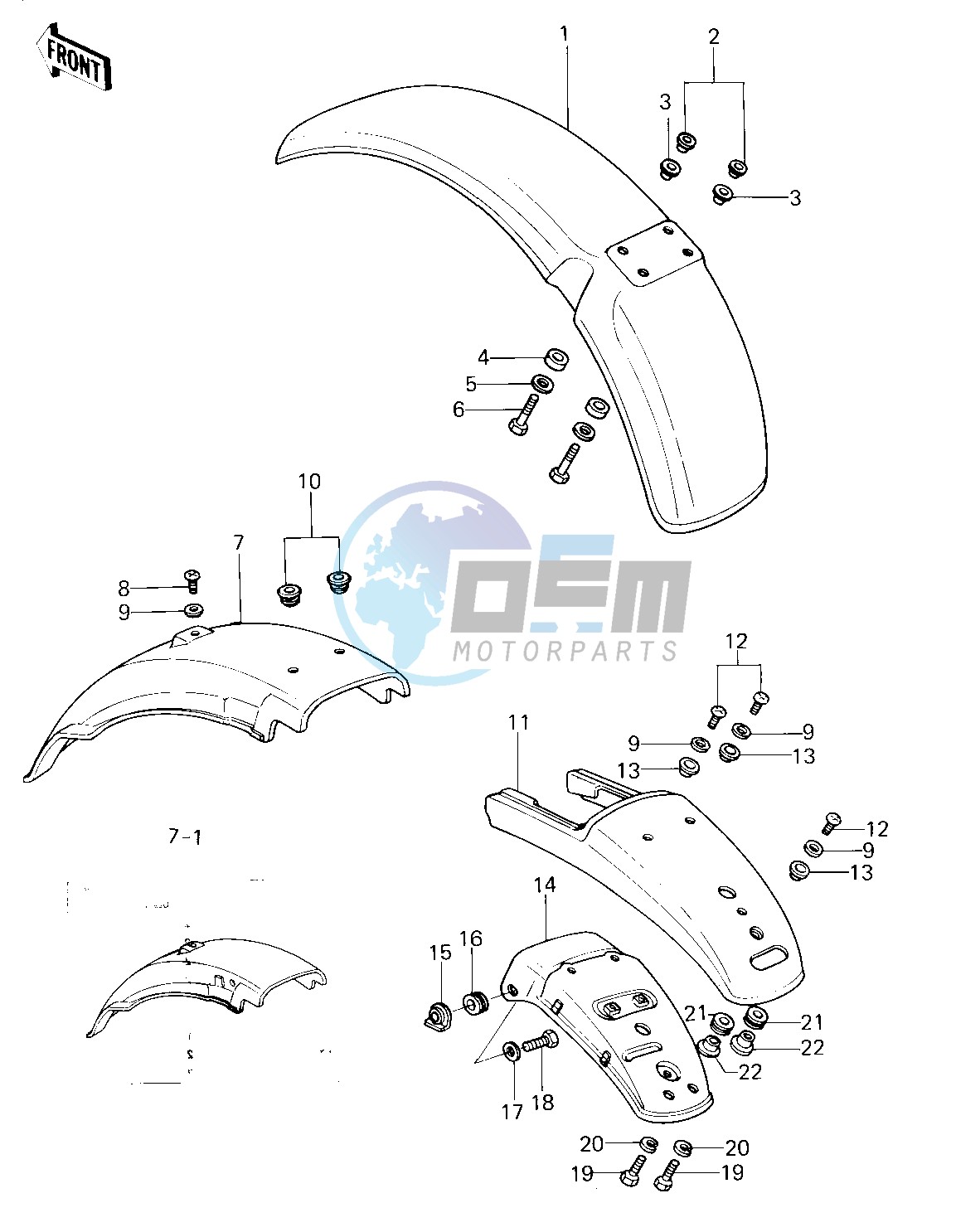 FENDERS -- 78-79 KL250-A1_A1A_A2- -