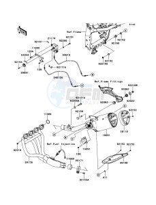 Z750R ABS ZR750PBF FR GB XX (EU ME A(FRICA) drawing Muffler(s)