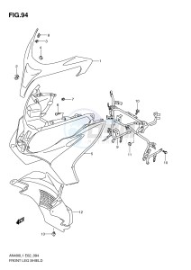 AN400 (E2) Burgman drawing FRONT LEG SHIELD (AN400AL1 E19)