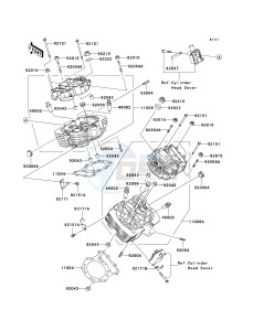 VN 1600 B [VULCAN 1600 MEAN STREAK] (B6F-B8FA) B8FA drawing CYLINDER HEAD