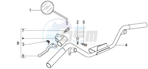 LX 50 4T U.S.A. drawing Handlebars component LH