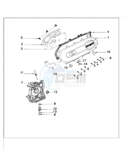 VIVA 3 L 4T SPORTLINE drawing CRANKCASE COVER