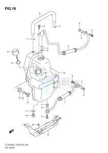 LT-Z400 (E28-E33) drawing OIL HOSE