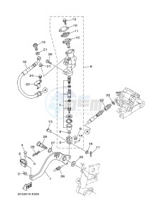 XT250 XT250D SEROW (1YB3) drawing REAR MASTER CYLINDER