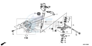 TRX420FE1H Europe Direct - (ED) drawing STEERING SHAFT