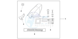 CBR1000RA9 Korea - (KO / ABS MME) drawing HUGGER CANDY ACHILLES BLACK METALLIC