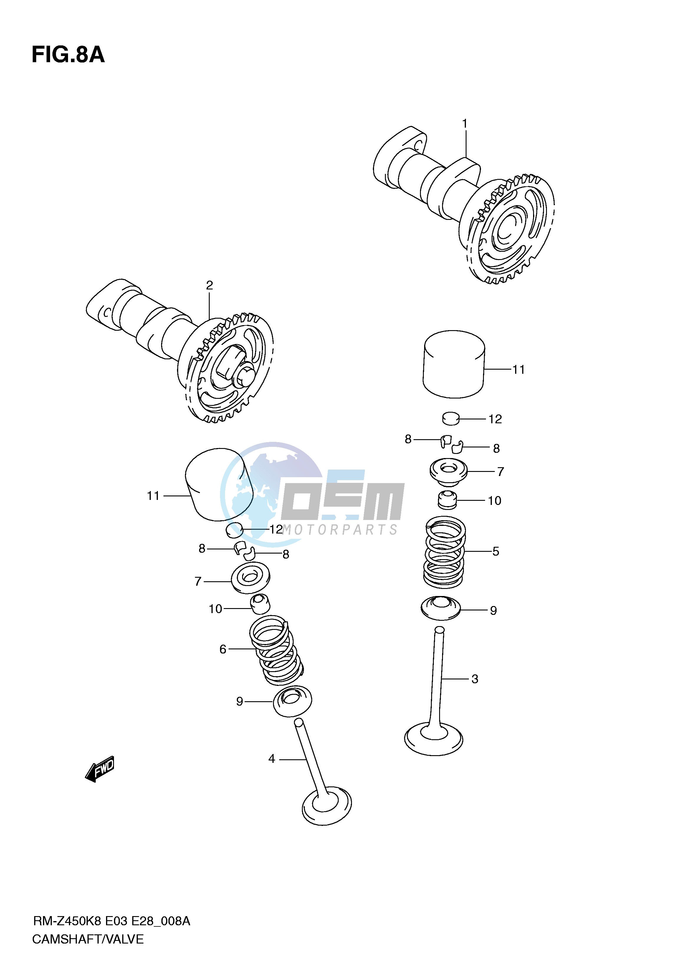 CAMSHAFT - VALVE (RM-Z450L1)