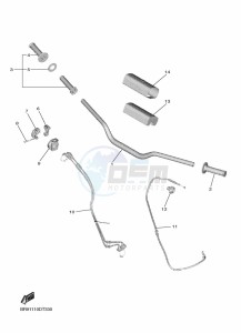 YZ250F (B7BS) drawing STEERING HANDLE & CABLE