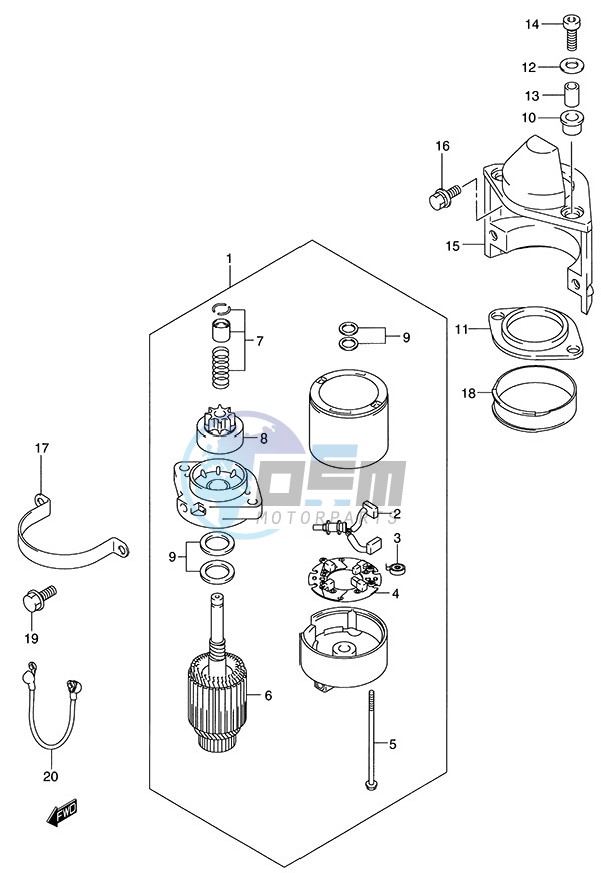 Starting Motor (2000 to 2001)