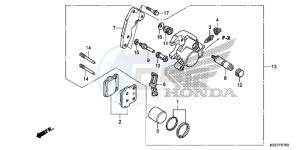 CRF150RD CRF150R Europe Direct - (ED) drawing FRONT BRAKE CALIPER