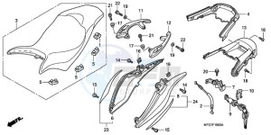 CB600F39 F / CMF ST drawing SEAT/REAR COWL