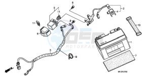 CBR600RR9 Europe Direct - (ED / MK) drawing BATTERY