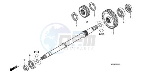 TRX420FPA9 Australia - (U) drawing FINAL SHAFT