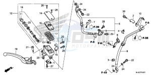 NC700SDE NC700SD 2ED - (2ED) drawing FR. BRAKE MASTER CYLINDER (NC700SD/ 750SD/ 750SA)