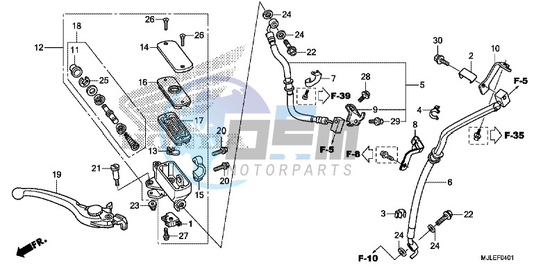 FR. BRAKE MASTER CYLINDER (NC700SD/ 750SD/ 750SA)