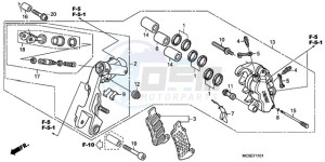 ST13009 UK - (E / MKH MME) drawing L. FRONT BRAKE CALIPER