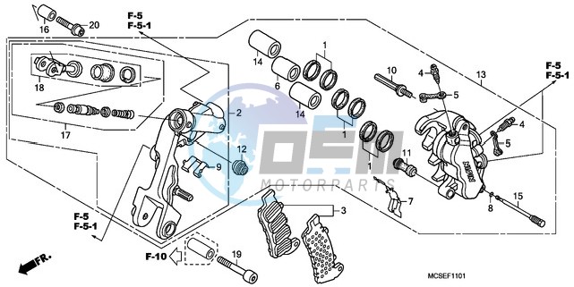 L. FRONT BRAKE CALIPER