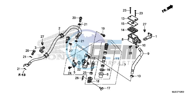 REAR BRAKE MASTER CYLINDER (CB650F)