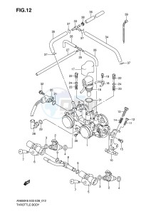 AN650 (E3-E28) Burgman drawing THROTTLE BODY (MODEL K6)