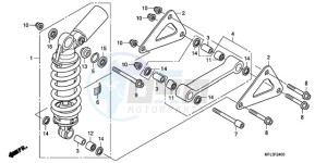 CBR1000RA9 France - (F / ABS CMF HRC MKH MME) drawing REAR CUSHION