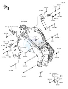 Z1000SX ZX1000WHF XX (EU ME A(FRICA) drawing Engine Mount