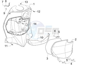 Fly 50 2t drawing Front glove-box - Knee-guard panel